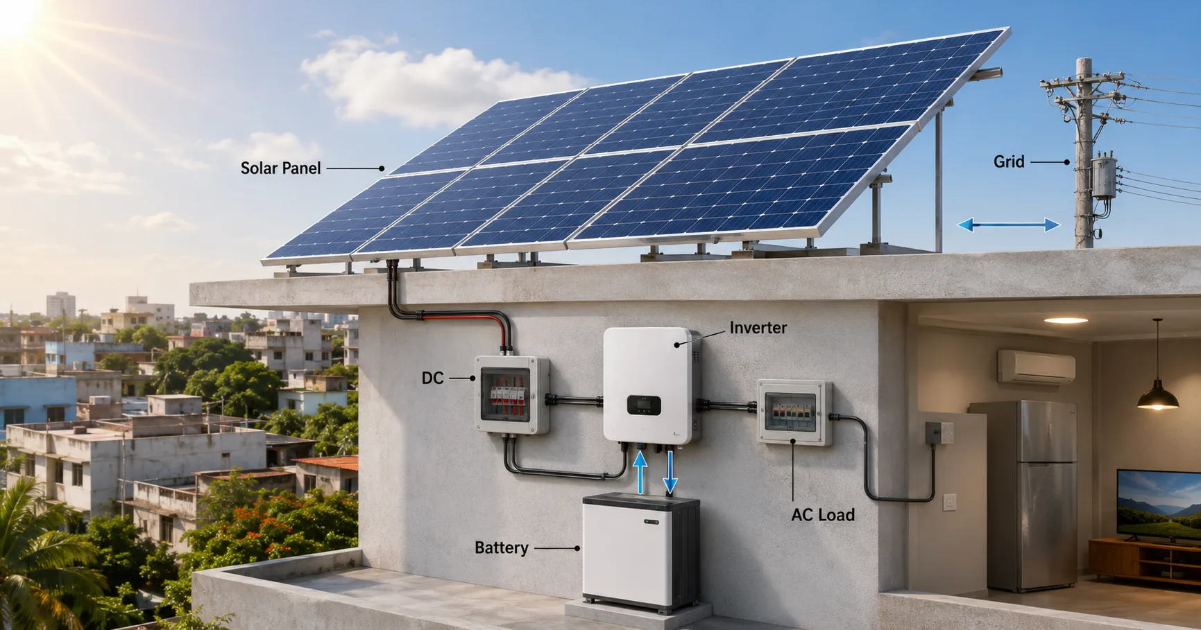 Solar S-ystem কীভাবে কাজ করে: Panel থেকে Load পর্যন্ত সম্পূর্ণ Power Flow